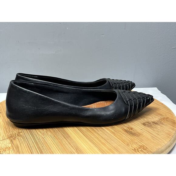 Souliers Leather Black Ballet Flats Womens EU 37 US 6 Brazilian made Slip on - Picture 3 of 8